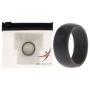 Silicone Wedding Ring - Grey by ROQ for Men - 9 mm Ring